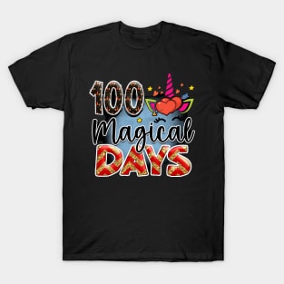 100 Magical Days | Unicorn T Shirt Design T-Shirt